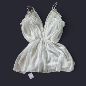 Elegant White Choies Brand Mini Dress W/ Shorts Underneath Size XL